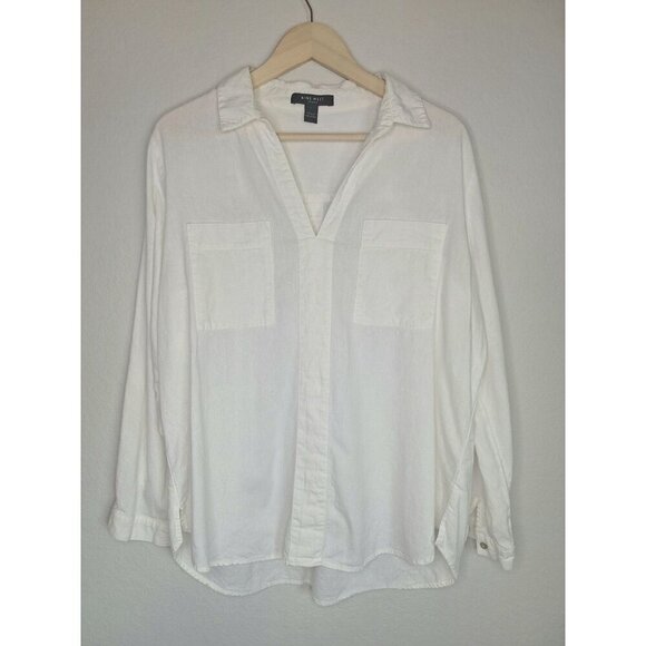 💙 Nine West Blouse - Linen Blend - Picture 5 of 8